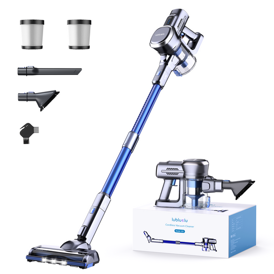 lubluelu 202 self-standing rechargeable cordless vacuum cleaner with ultra powerful suction