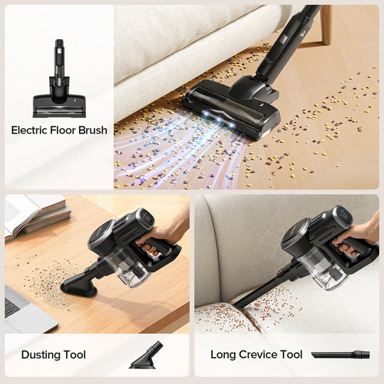 lubluelu 202 - Self-Standing Cordless Vacuum Cleaner with powerful suction  25KPa