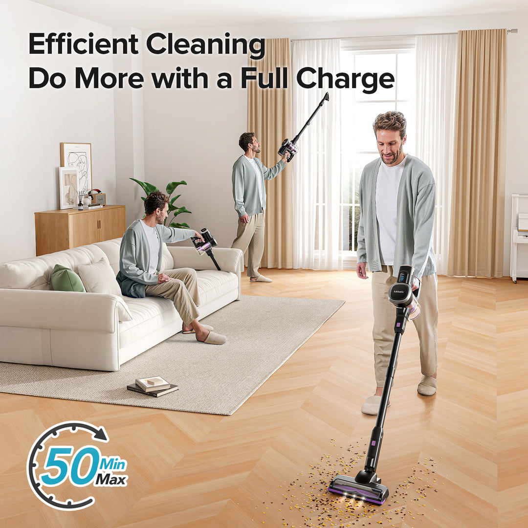 lubluelu 202 - Self-Standing Cordless Vacuum Cleaner with powerful suction  25KPa