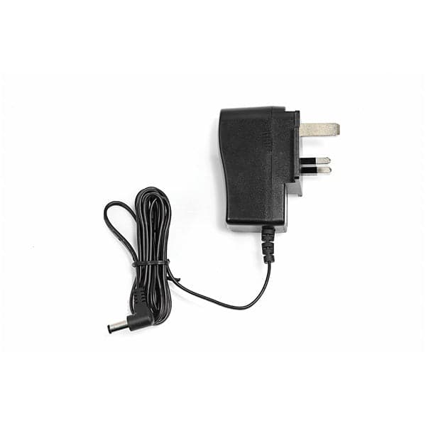 A power supply charger with a cable for a 202 vacuum cleaner. The charger has a black body with a three-pronged plug and a cylindrical connector at the end of the cable.