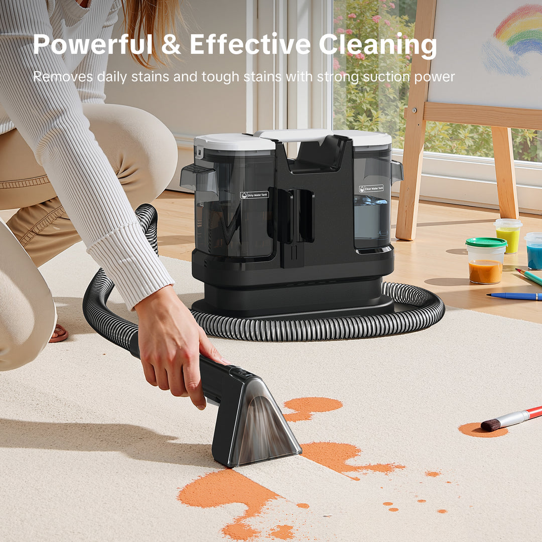 Powerful & Effective Cleaning Removes daily stains and tough stains with strong suction power