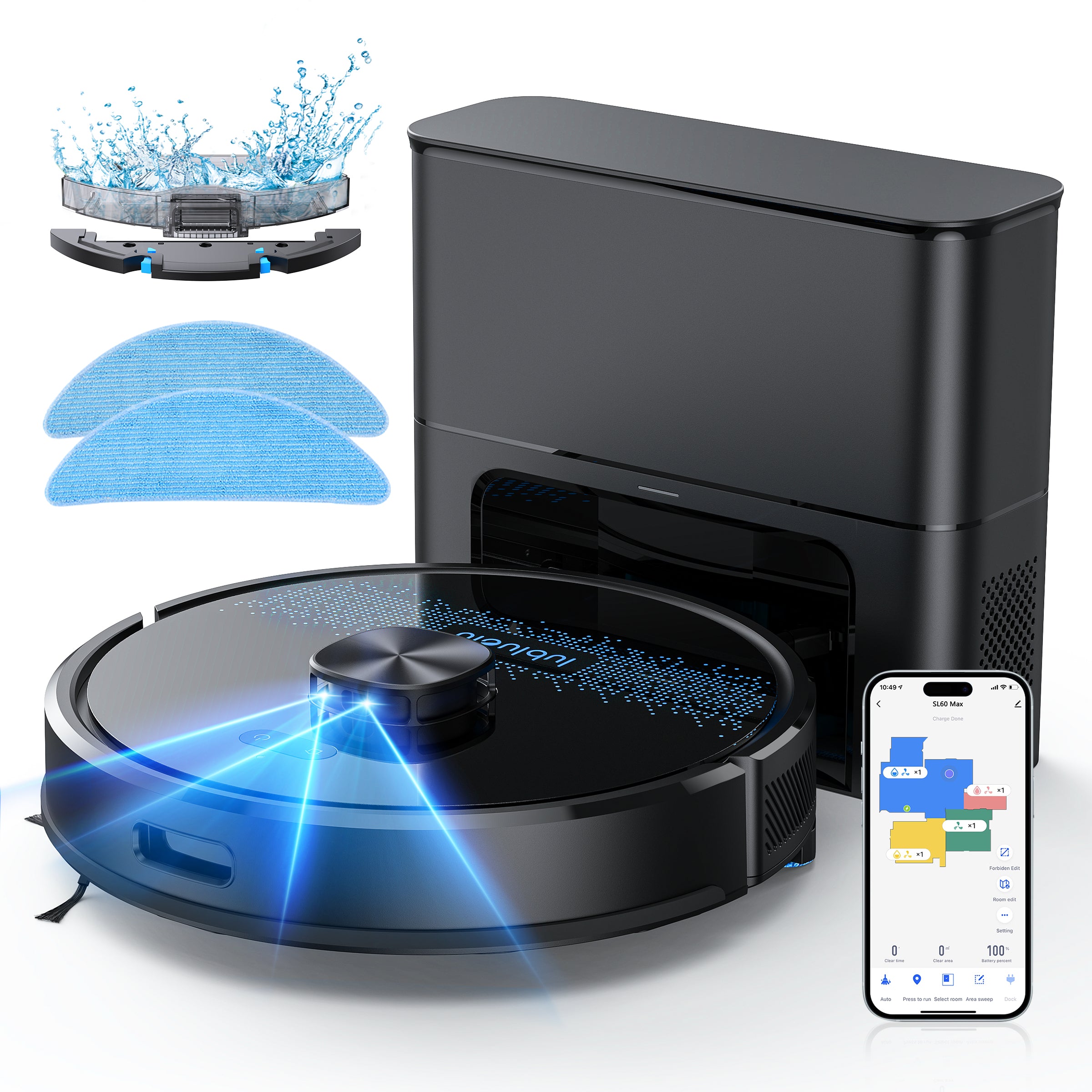 lubluelu SL60 Pro - SL60D Robot Vacuum with 2.5L Automatic Suction Station