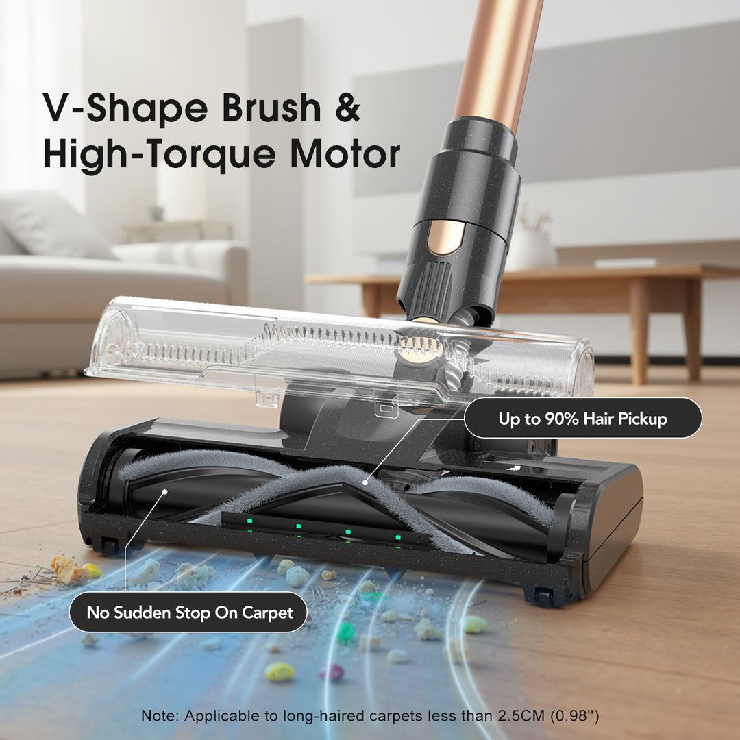 V - Shape Brush & high - Torque Motor