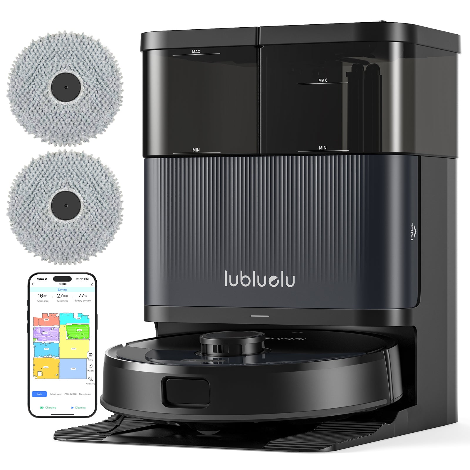 lubluelu S1000 - 10,000Pa All-in-One Robotic Vacuum