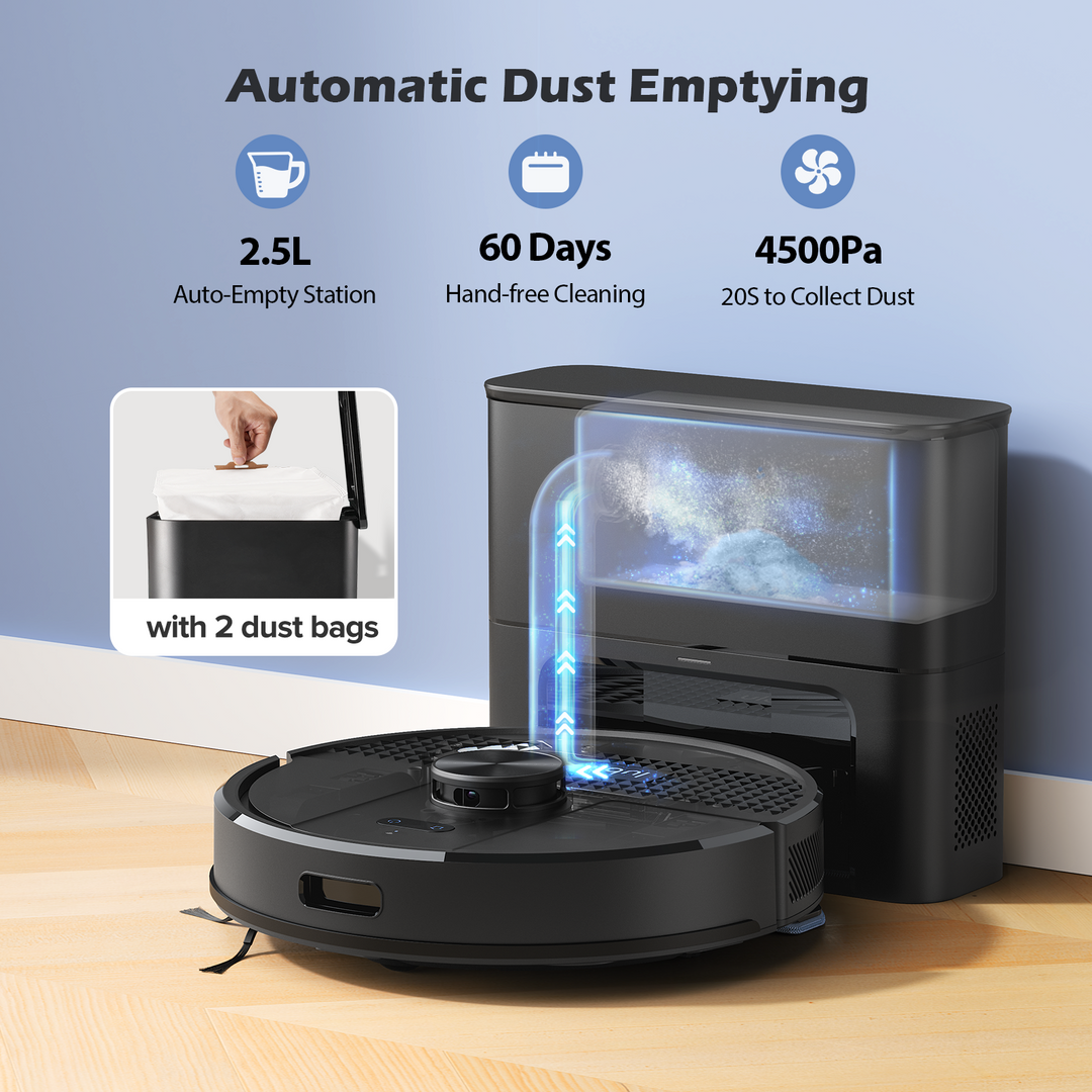 lubluelu SL68 Plus Robot Vacuum with 2.5L Automatic Suction Station